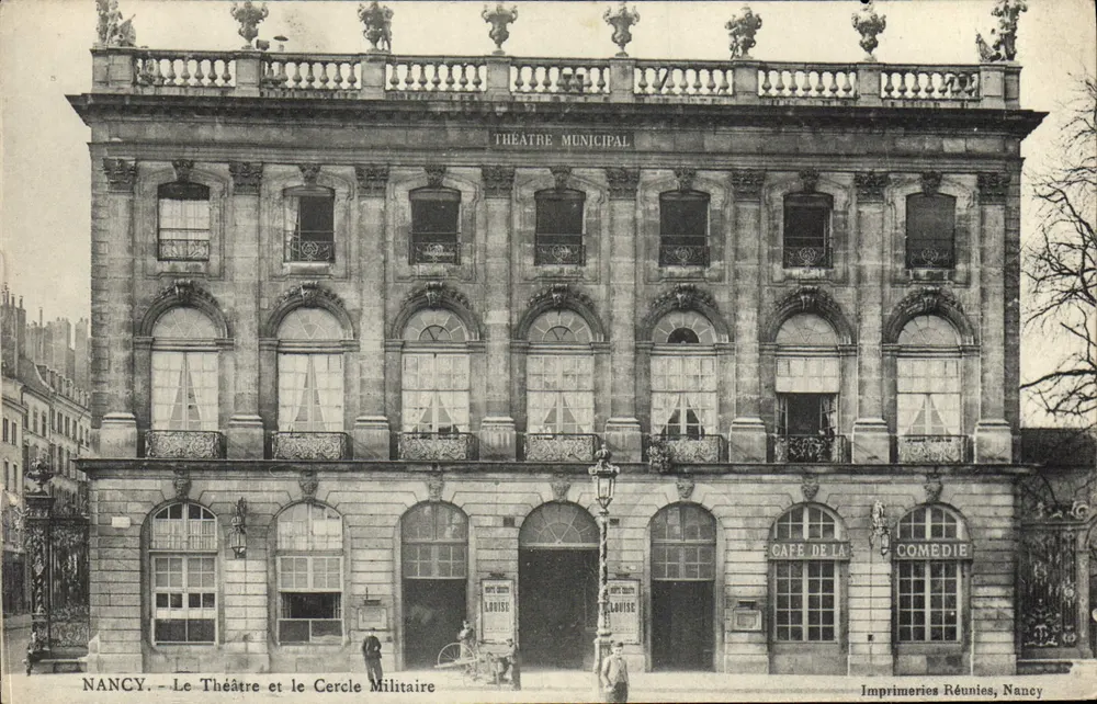 NANCY — O Teatro e o Círculo Militar — Imprimeries Réunies, Nancy - Frente