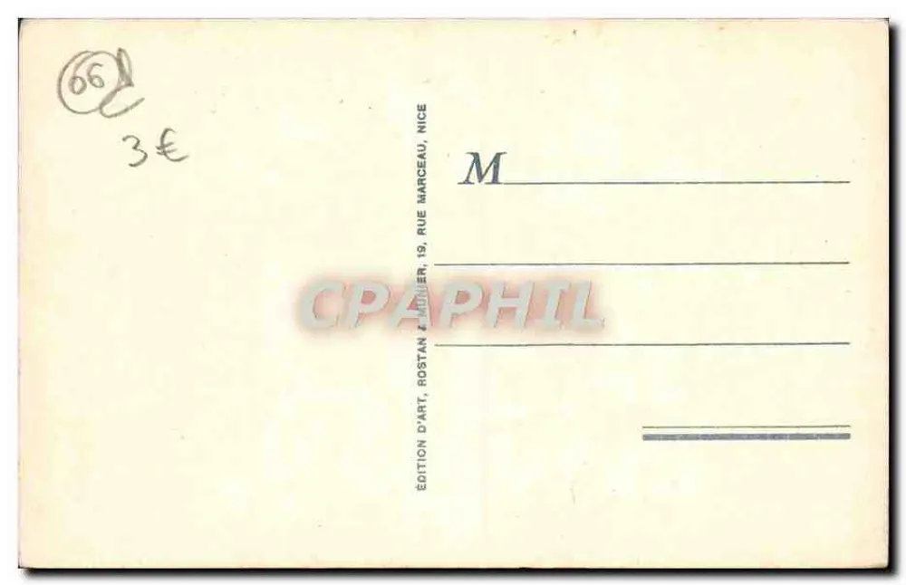 Menton Cap-Martin — Das Grand Hotel — Ansicht aus einem Flugzeug — RM, n° 453 - Rückseite