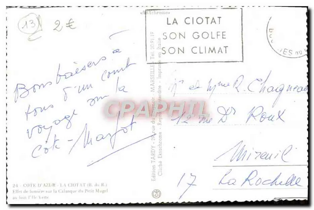 La Ciotat — Le Petit Mugel — Tardy Edition - Rückseite
