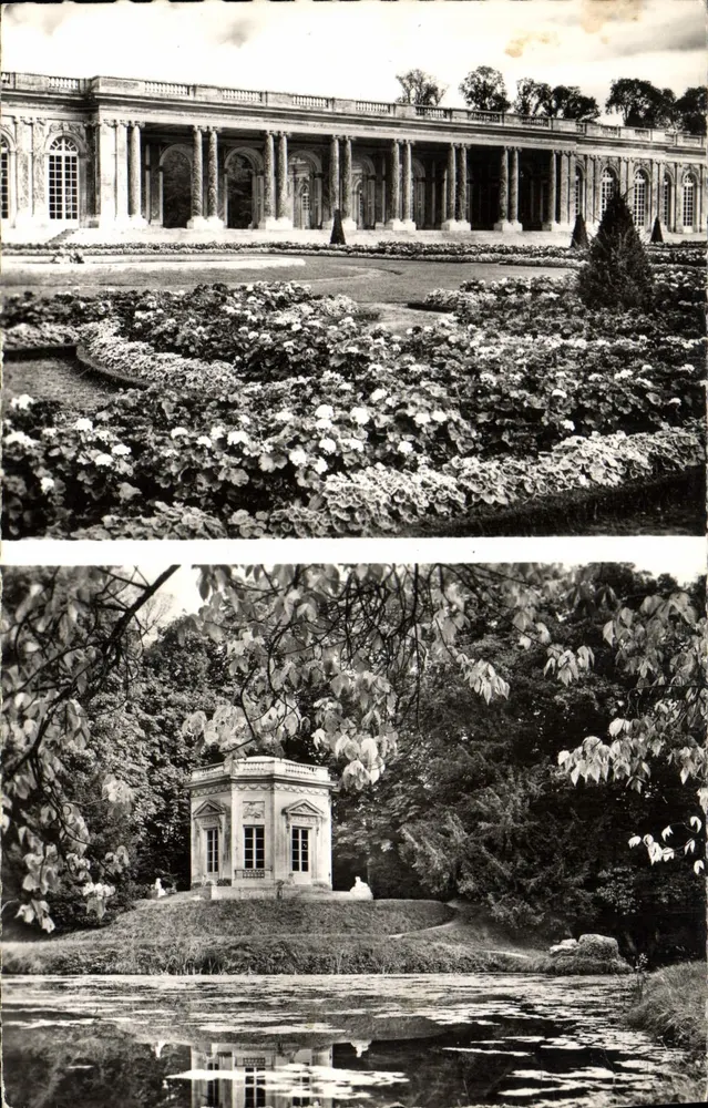 Versailles — Schloss des Großen Trianon und das Trianon-Dörfchen — Éditions d'Art « Lys » Versailles - Vorderseite