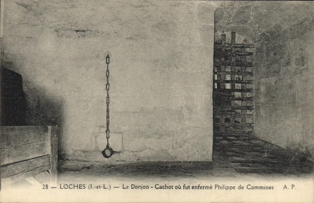 Loches (Loir-et-Cher) — Der Bergfried - Gefängnis, in dem Philippe de Commines gefangen gehalten wurde — A.P. - Vorderseite