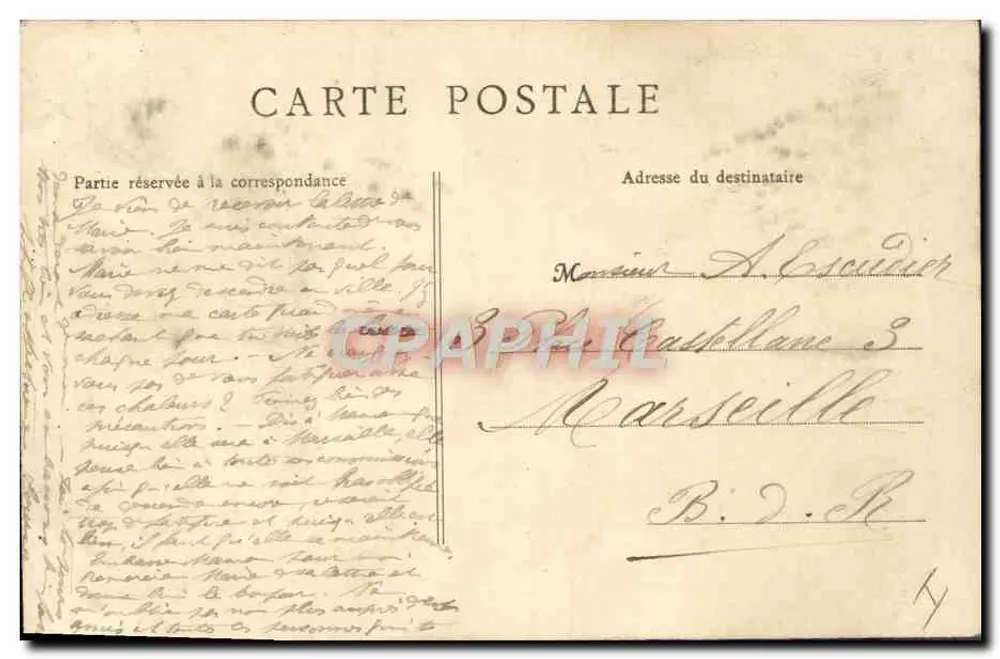 Umgebung von Vichy — Tor des 14. Jahrhunderts - Keller des Schlosses Billy — E. F. PABIA - Rückseite