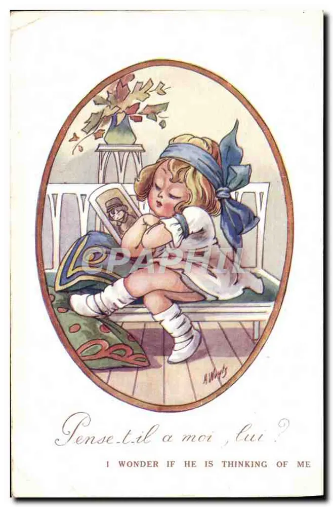 Menina pensando em um amado — A. W. Watts — n°83 - Frente