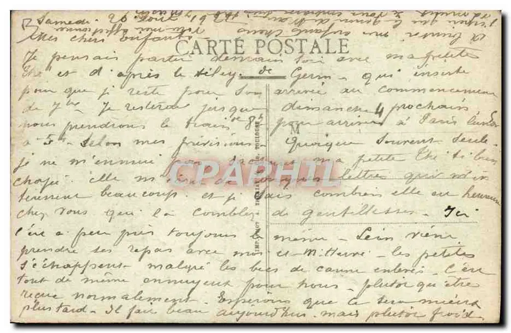A Normandia pitoresca — vinicultor enchendo um barril — editor La Normandie Pittoresque, n° 3028 - Verso