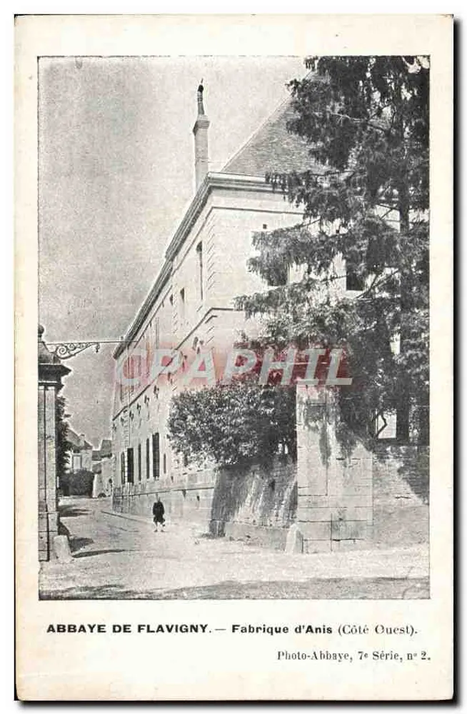 Abadia de Flavigny — Fábrica de Anis (Lado Oeste) — Photo-Abbaye, 7ª Série, n° 2 - Frente