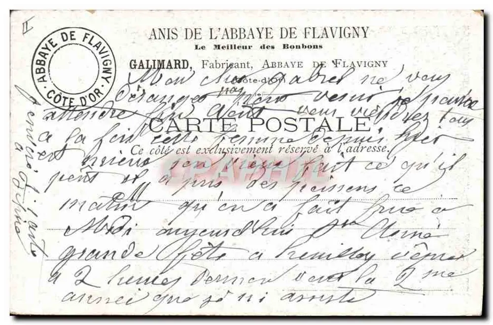 Krypta Merowingijska — Abpia Flavigny — Photo-Abbaye, 5. seria, nr 8 - Rewers