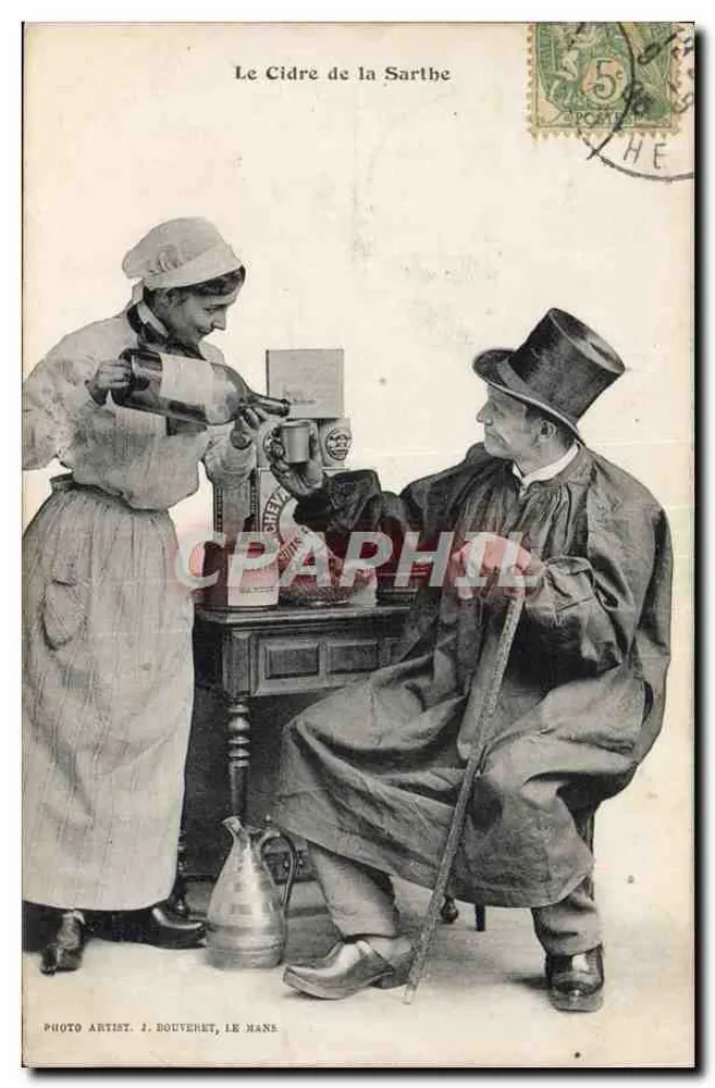 O Cidre da Sarthe — Foto do artista J. Bouveret, Le Mans - Frente