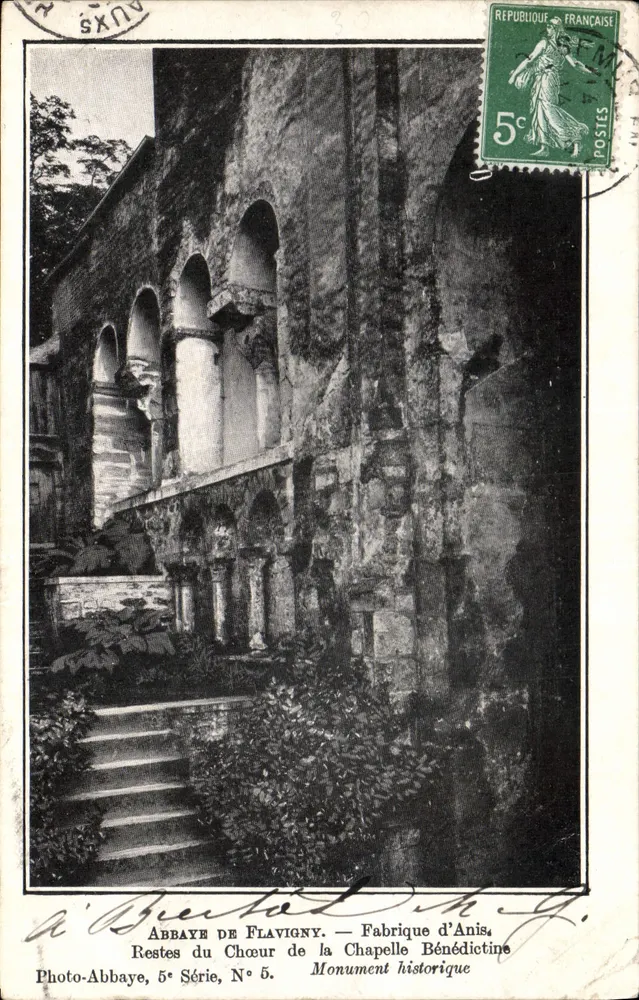 Abbaye de Flavigny — Restes du Chœur de la Chapelle Bénédictine — Photo-Abbaye, 5e Série, N° 5 - Vorderseite