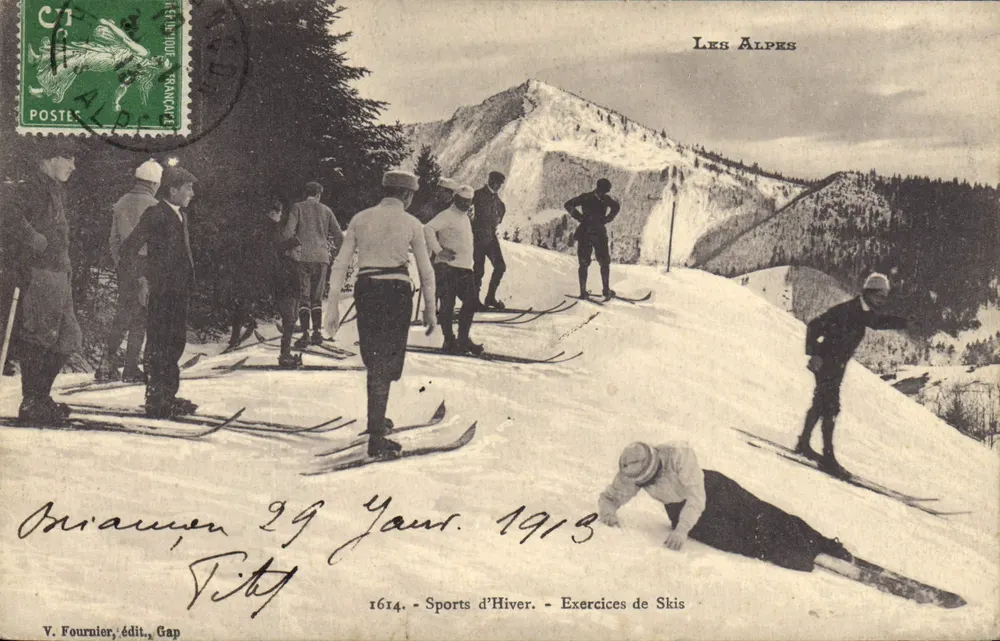 Die Alpen — Winter-Sport — Skilanglauf — V. Fournier, Verlag, Gap — n° 1614 - Vorderseite