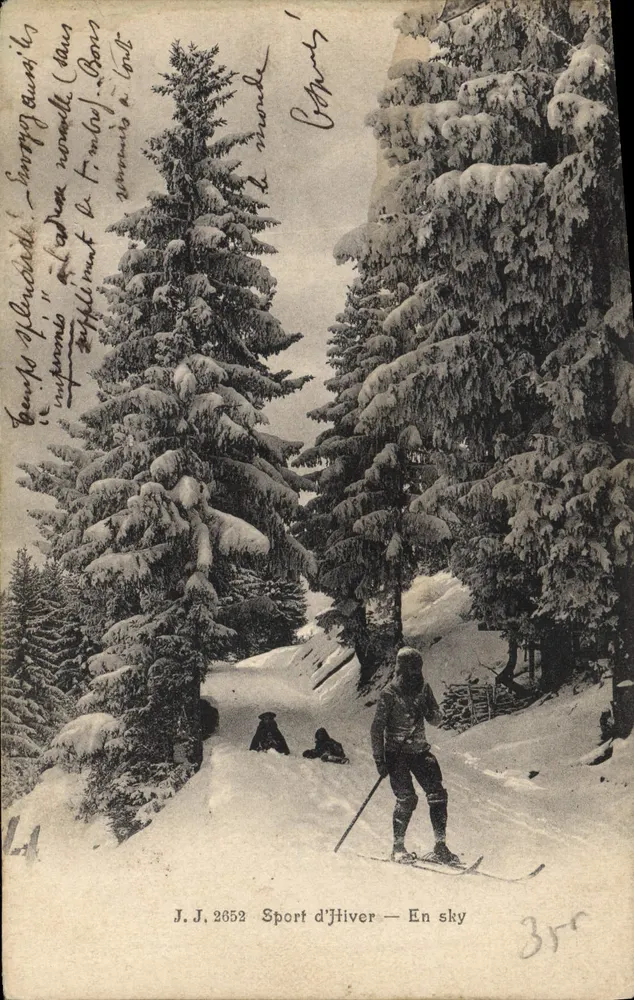 Winter sport — Op ski — J.J. 2852 - Voorkant