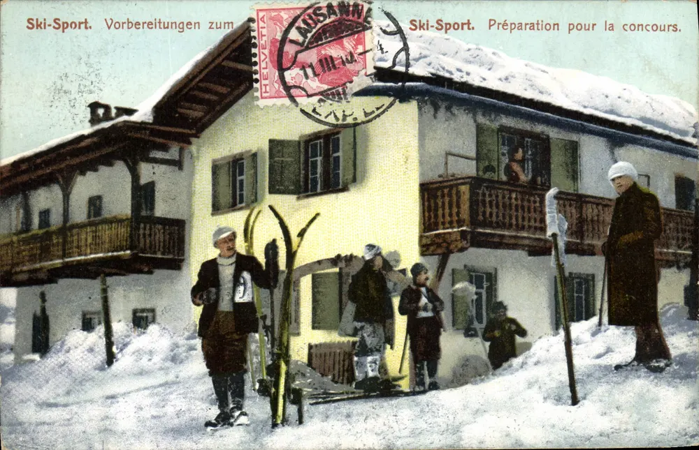Ski Sport — Vorbereitung für den Wettbewerb — Helvetia, Lausanne - Vorderseite