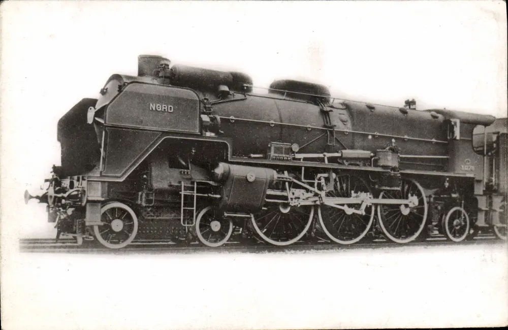 Locomotiva a vapor Norte - Máquina 3.1278 — Série 3.1251-3.1290 — F. Fleury, Paris - Frente