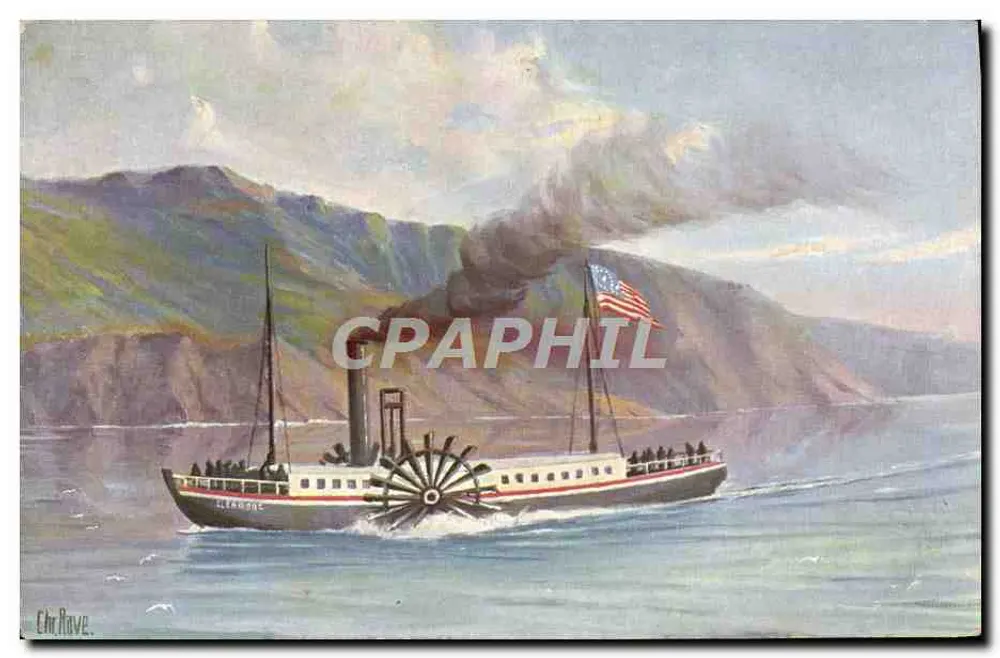 Dampfschiff El Dramont — Hudson River — Marine-Galerie, 1807 - Vorderseite