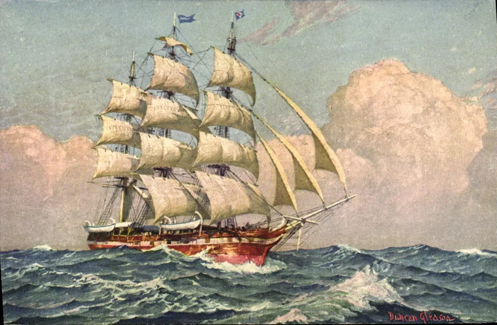 Navio a vela — Duncan Gleason — STF No.59 - Frente