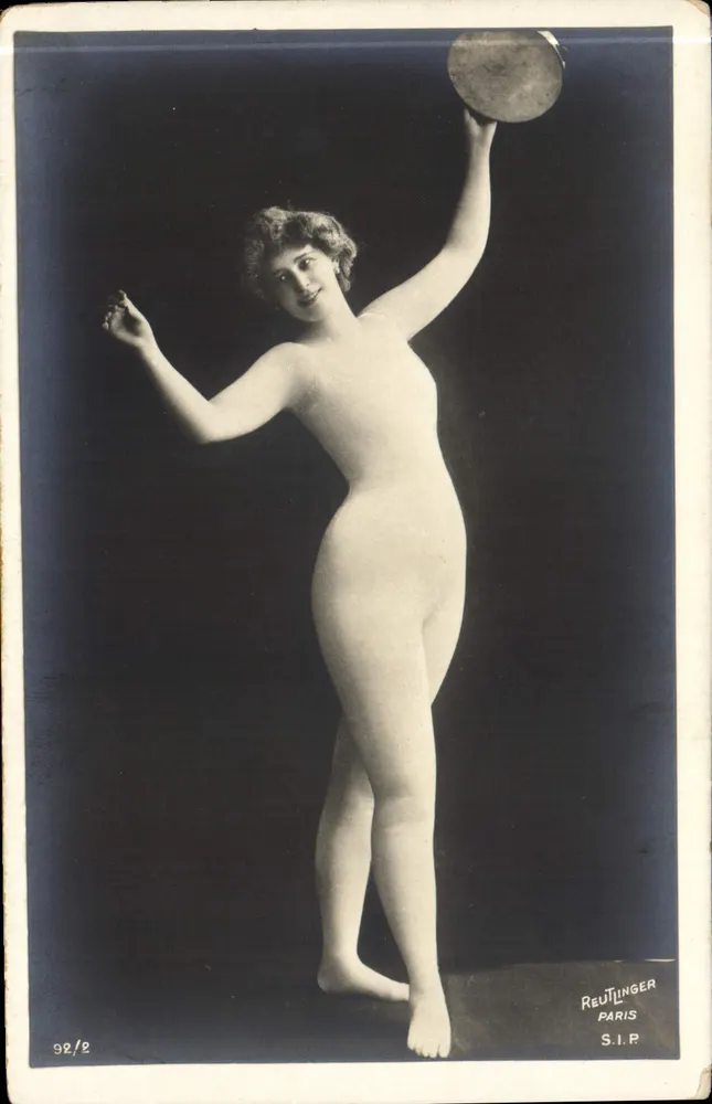 Nackte Tänzerin — Künstlerische Pose — Reutlinger Paris S.I.P. Nr. 92/2 - Vorderseite