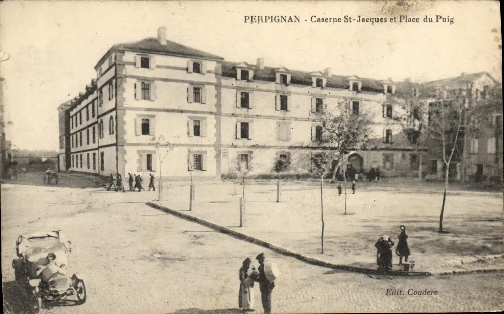Perpignan - Caserne St-Jacques et Place du Puig — Éditeur Coudere - Vorderseite