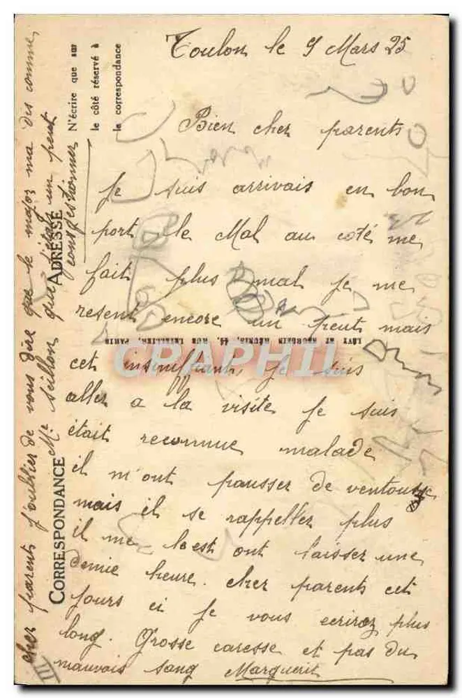 Kriegsmarine — Torpedoboot bei stürmischem Wetter — von R. Dumont-Duparc, Maler des Ministeriums für Marine — Nr. 52 - Rückseite