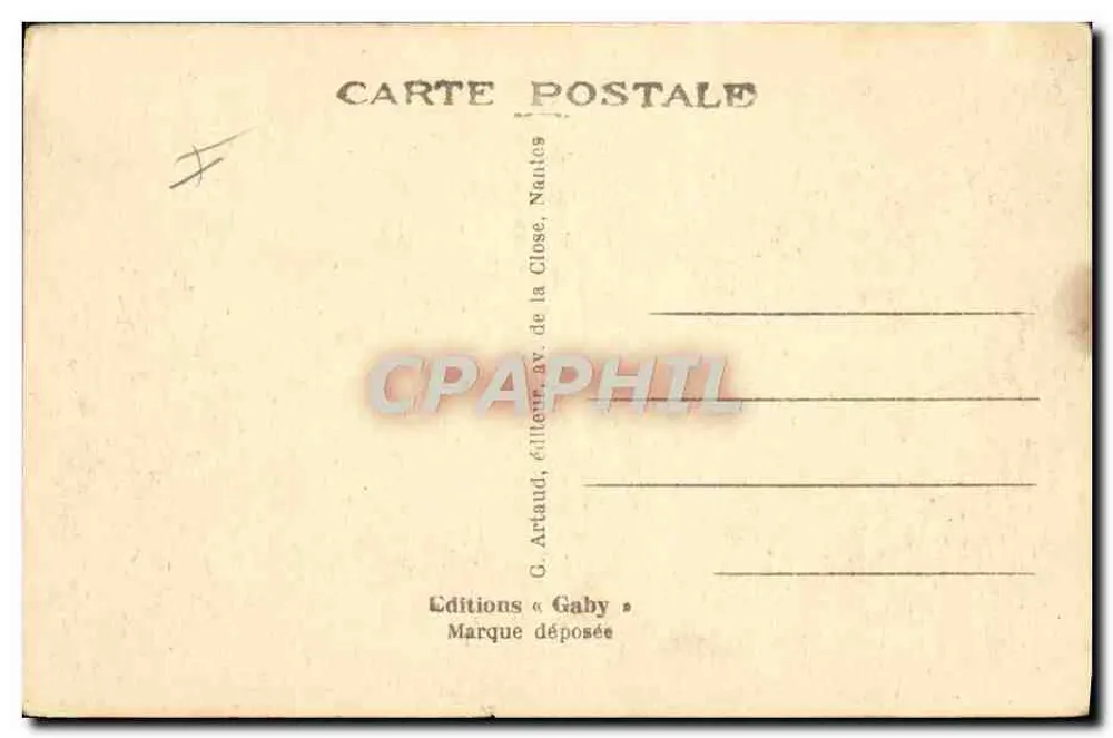 Brest — Schulschiffe « Gueydon » und « Armoric » im geschützten Hafen — Gaby - Rückseite