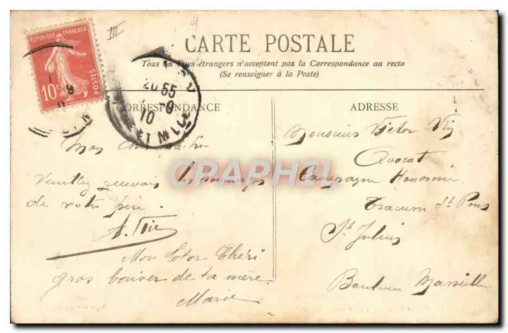 NANCY — Le Théâtre et le Cercle Militaire — Imprimeries Réunies, Nancy - Rückseite
