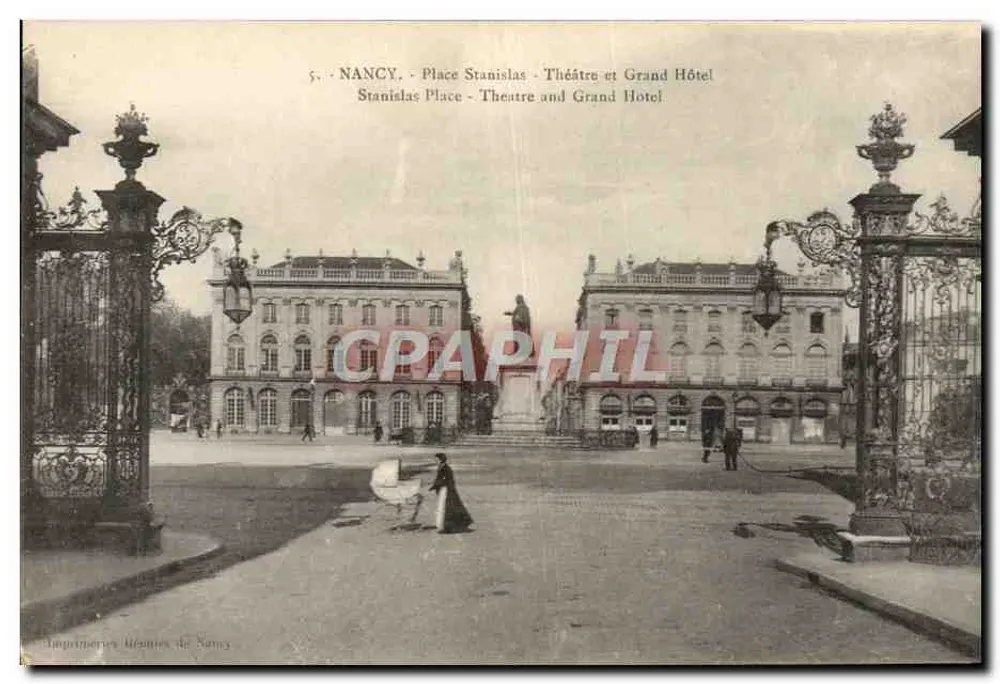 NANCY - Place Stanislas - Theater und Grand Hôtel - Vorderseite