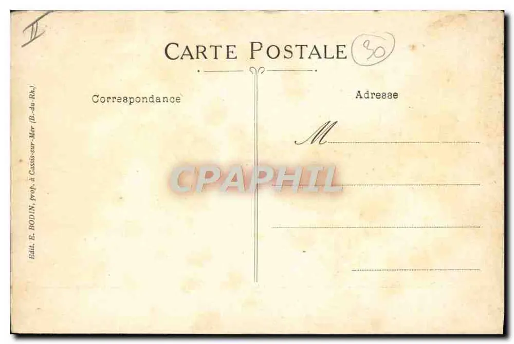 Nîmes - O Ópera, segundo uma gravura de Jeaninet em 1800 — Série C.5, Coleção Provençale Rétrospective do Vinho Branco Cassis-Bodin (Vinho Seco) - Verso