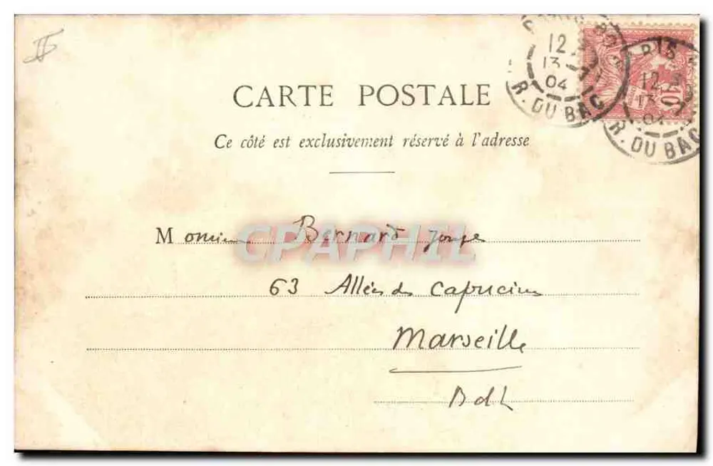 Paris - O Teatro do Vaudeville — editor J. Sills, n°71 - Verso