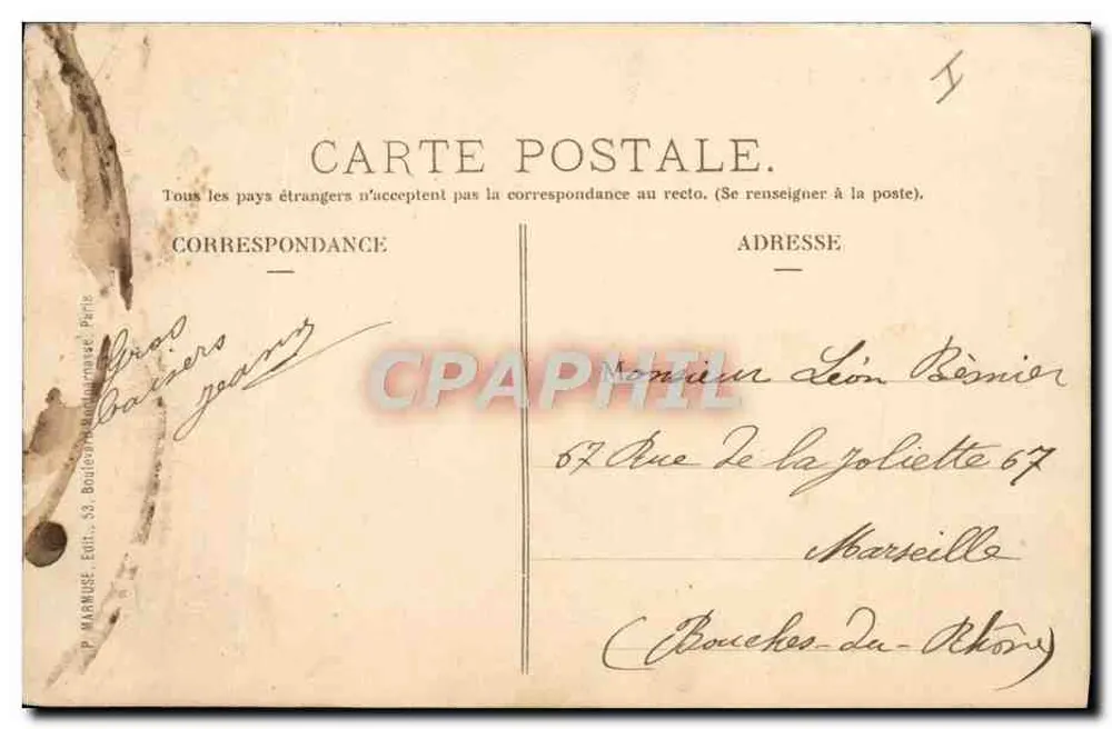 Paris — Teatro Nacional Odéon — P. Marmuse, Edição Paris - Verso