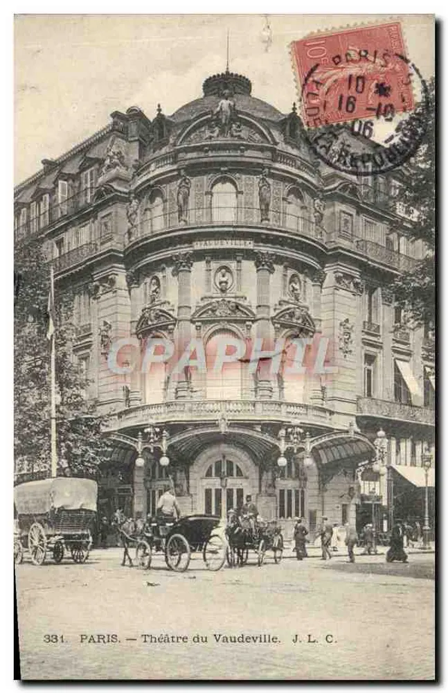 PARIS — Teatro do Vaudeville — J. L. C. n°334 - Frente
