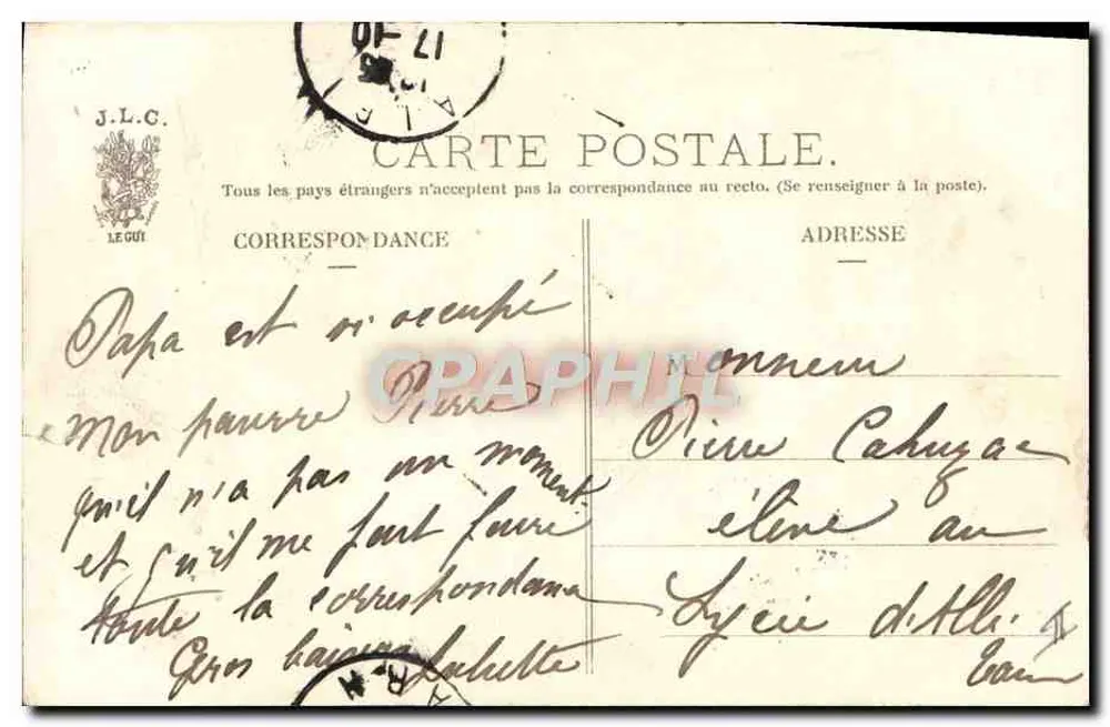 PARIS — Teatro do Vaudeville — J. L. C. n°334 - Verso
