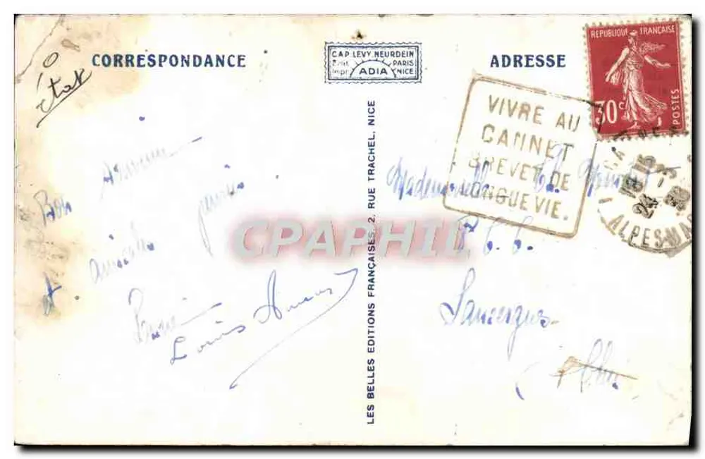 Saint-Paul-de-Vence — Vue Générale — Éditeur : Les Belles Éditions Françaises, Paris - Verso