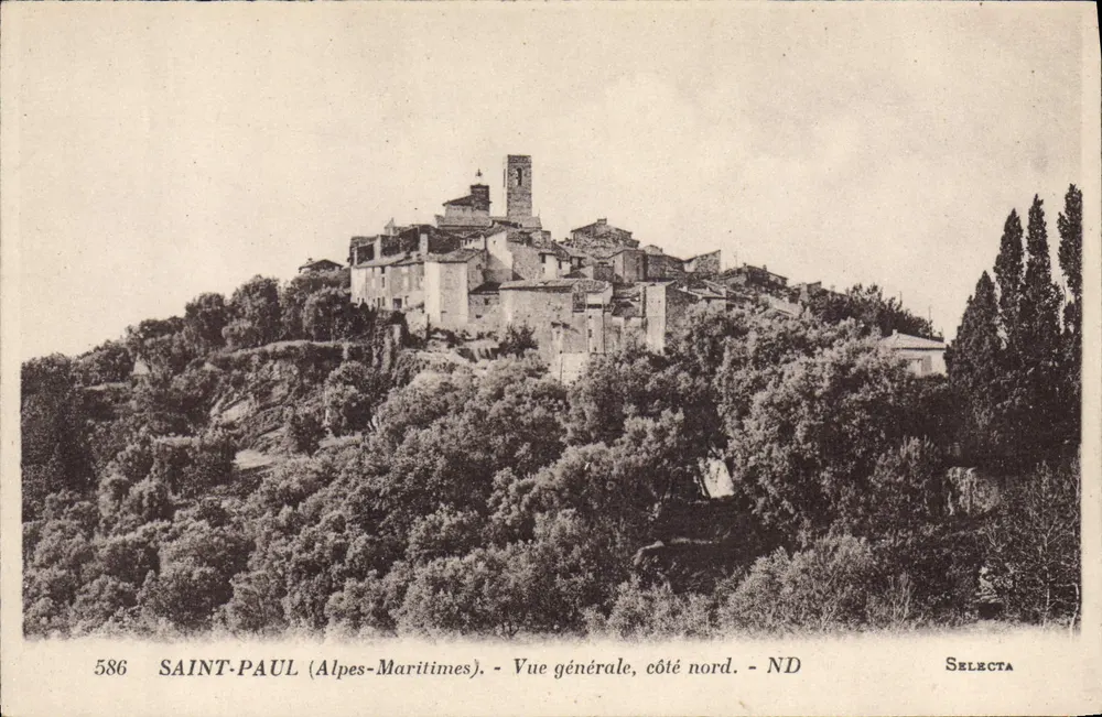 Saint-Paul (Alpes-Maritimes) — Vista geral, lado norte — Selecta n°586 - Frente