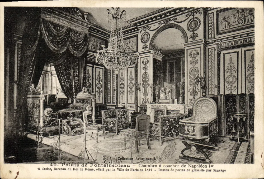 Schloss Fontainebleau — Schlafzimmer von Napoleon I. — Künstlerische Sammlung I - Vorderseite
