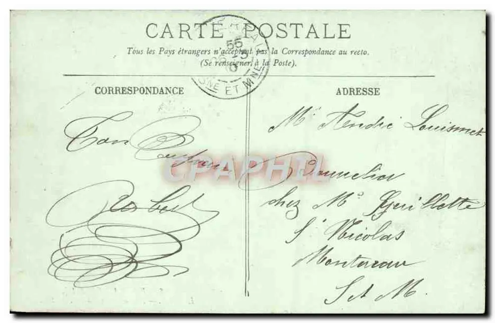 Fontainebleau — Das Schloss. Der Karpfenteich — LL. 18 - Rückseite