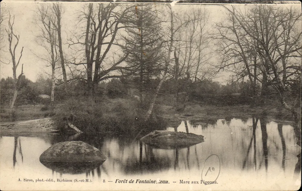 Forêt de Fontaine-leau — Mare aux Pigeons — A. Siron, phot.-édit., Barbizon (S.-et-M.) - Vorderseite