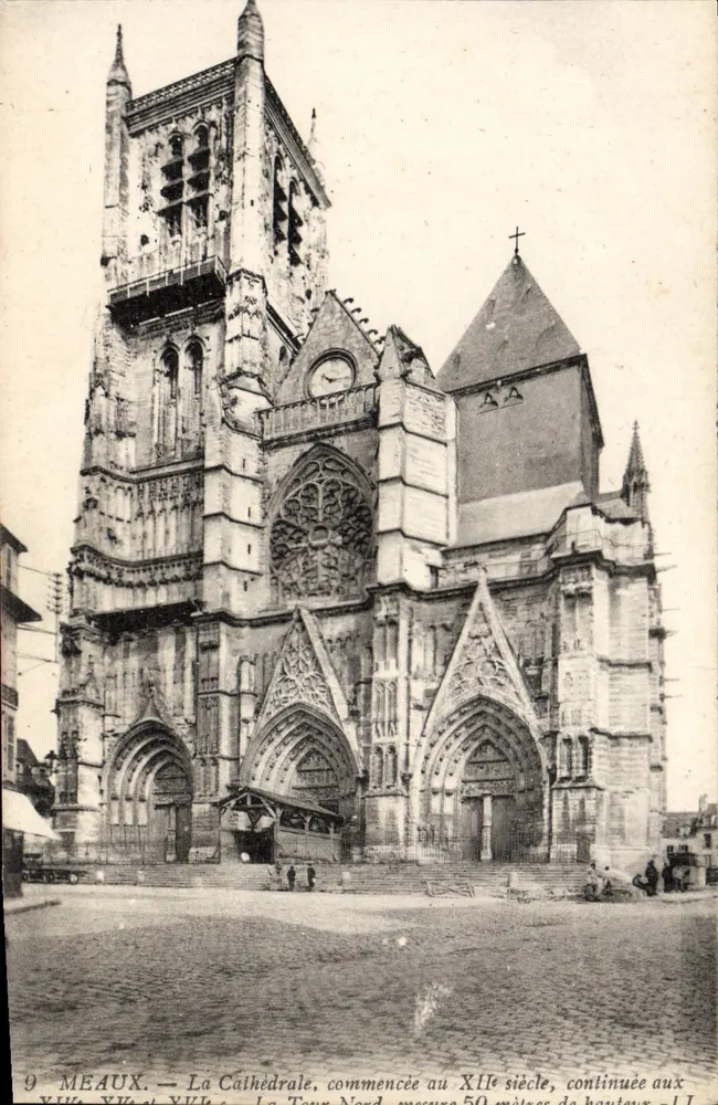 Meaux — A Catedral — Torre Norte — Editor Levy Fils & Cie, Paris, n°9 - Frente