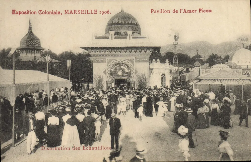 Wystawa Kolonialna, MARSEILLE 1906. — Północny Picon — Fotografia steliers Pauloulin-Vincent, Marsylia - Awers