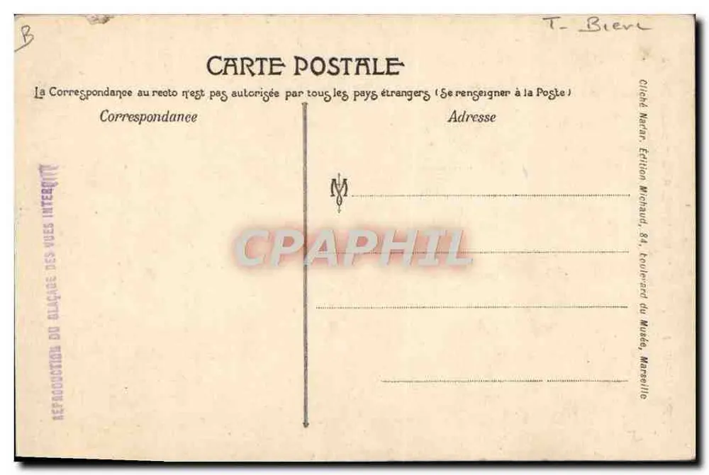 Marseille — Kolonialausstellung. Pavillon des Phönix. - Rückseite