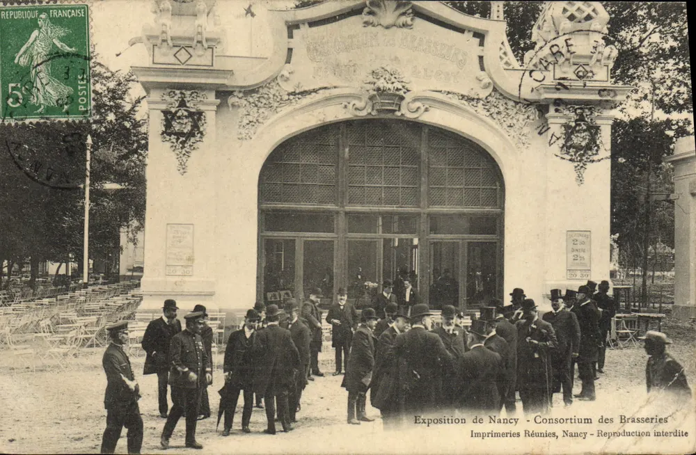 Exposition de Nancy — Consortium des Brasseries — Imprimeries Réunies, Nancy - Frente