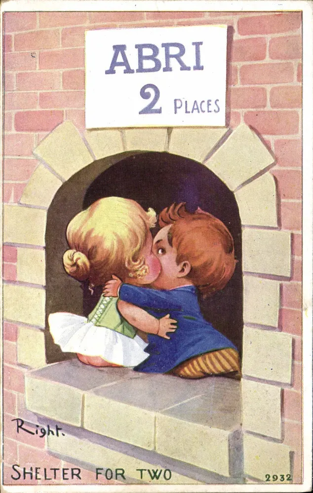 Kinder in einem Schutzraum — Schutzraum für 2 — Rechts, 2932 - Vorderseite