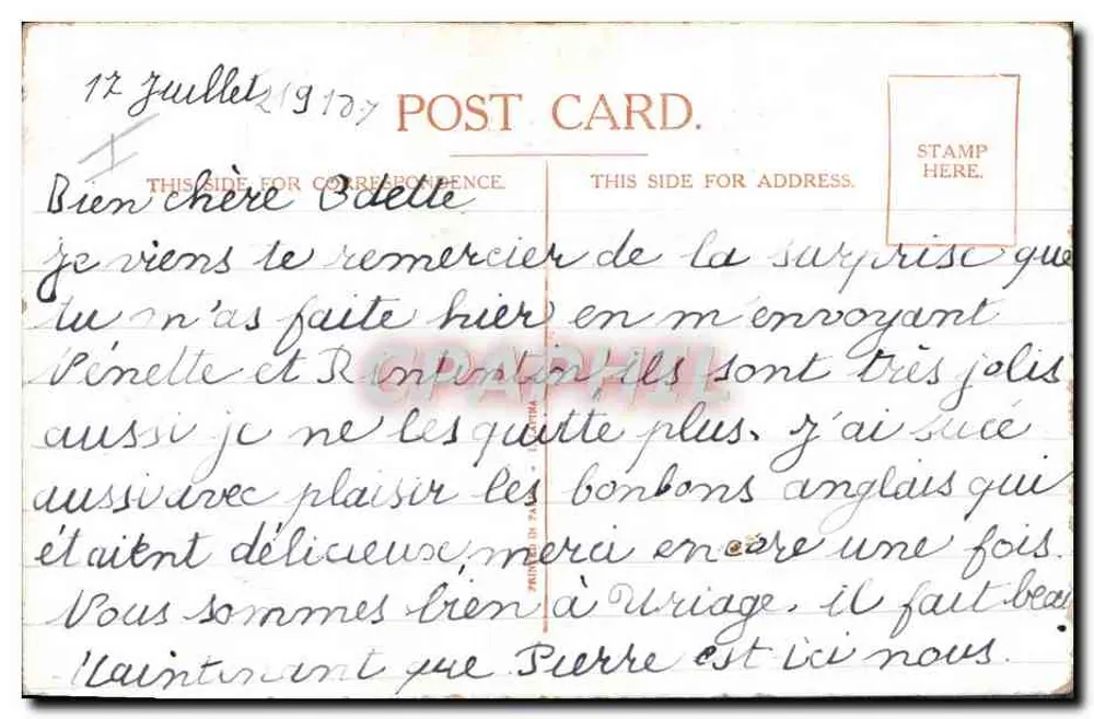 Nénénette i Rintintin — zabawki z tkaniny — Prawy, nr 2976 - Rewers