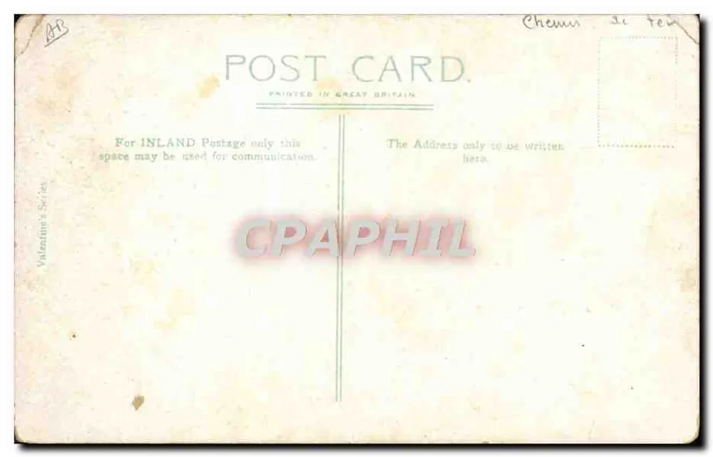 Skibo Castle — Lokomotive der Highland Railway — Valentine's Series - Rückseite
