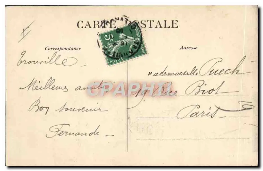 Die Cotes de la Manche — Rückkehr bei stürmischem Wetter — Coll. A.P. n°14 - Rückseite