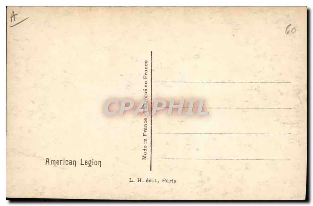 Parada da American Legion — em frente ao Ópera Garnier — editor L. H. editor, Paris - Verso
