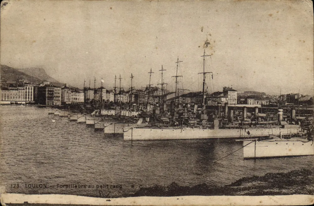Toulon — Torpedoboote in Formation — B.C. — n° 173 - Vorderseite