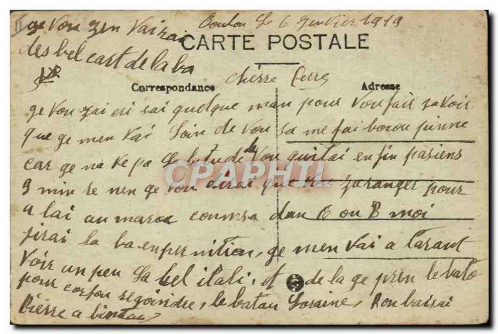 Toulon — Torpedoboote in Formation — B.C. — n° 173 - Rückseite