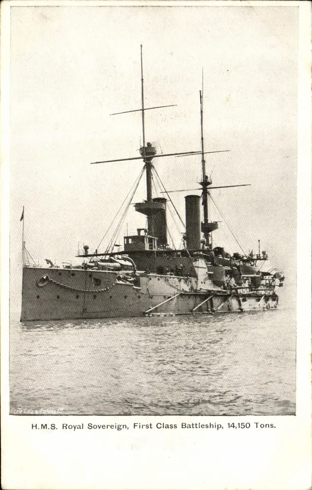 H.M.S. Royal Sovereign — Primeira classe, 14.150 toneladas — série Hellinoria - Frente