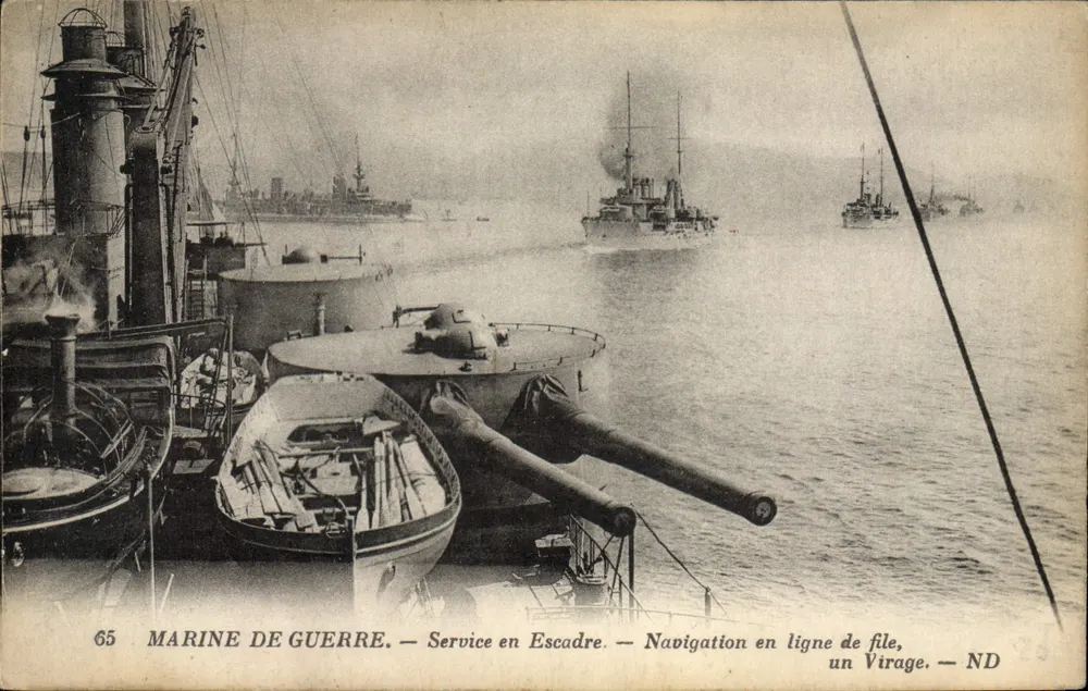 Kriegsmarine — Flotten-Dienst — Linienfahrt, eine Kurve — ND - Vorderseite