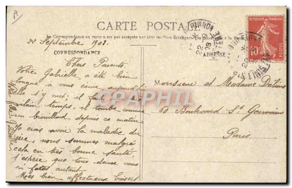 Der Panzerkreuzer Demokratie verlässt die Werft — Hafen von Brest — Verlag H. Laurent, n° 3275 - Rückseite