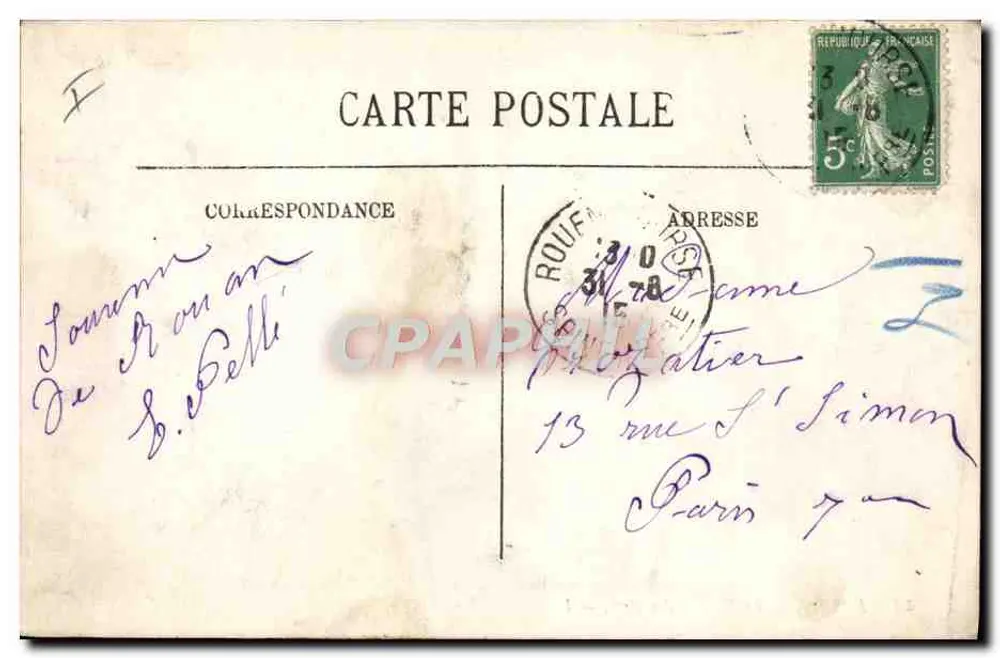 Rouen — O Teatro dos Artes — LL. - Verso