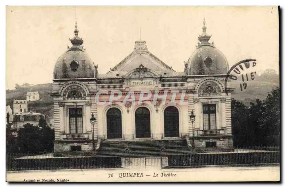 Quimper — O Teatro — Artand et Nozais, Nantes, n°76 - Frente